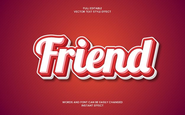Efek Teks Friend