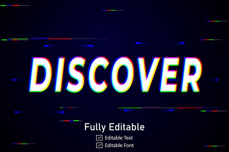 Vector efek teks glitch realistis untuk teks video game untuk jenis huruf monad vhs cyber yang bisa diedit