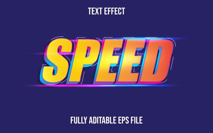 Vector efek teks kecepatan