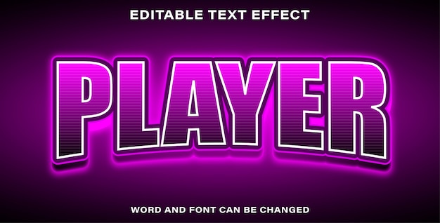 Efek teks yang dapat diedit illustrator pemain esports