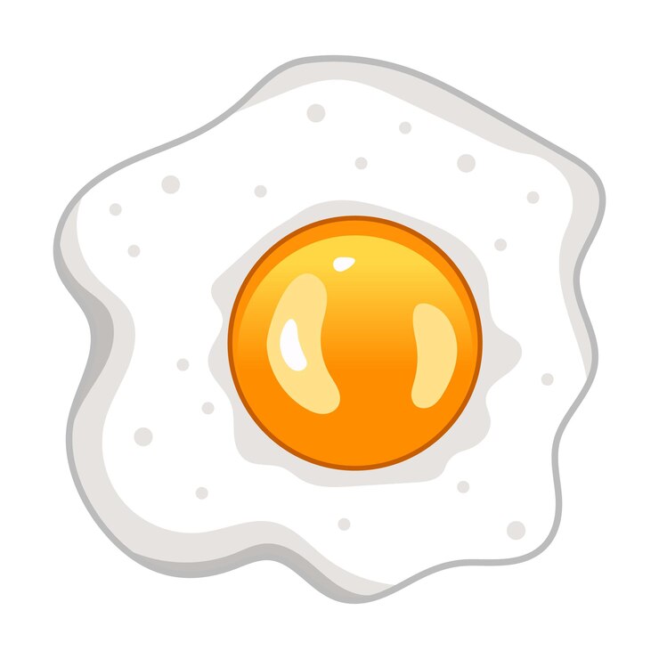 Vector egg with yolk vector illustration