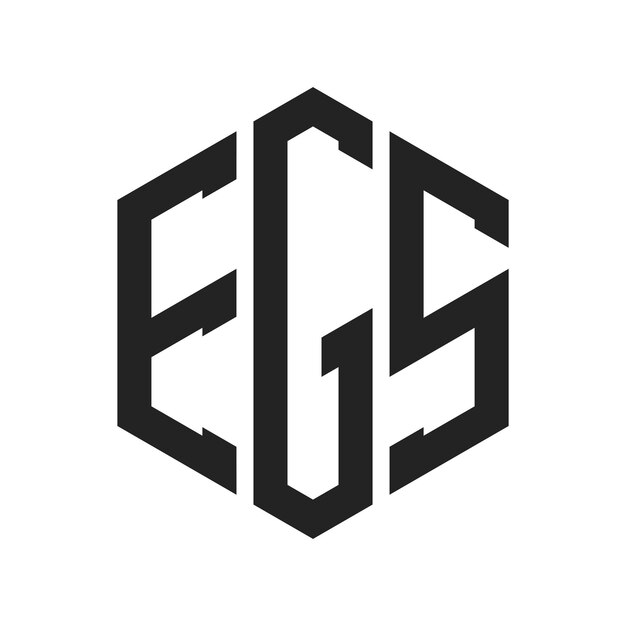 EGS Logo Design Initial Letter EGS Monogram Logo using Hexagon shape