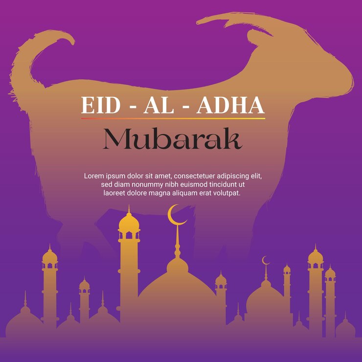 Vector eid al adha mubarak religious muslim festival background design adobe illustrator eps