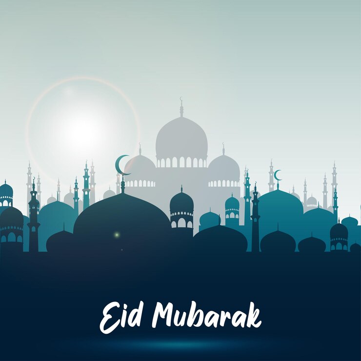 Eid Mubarak poster illustrator vector