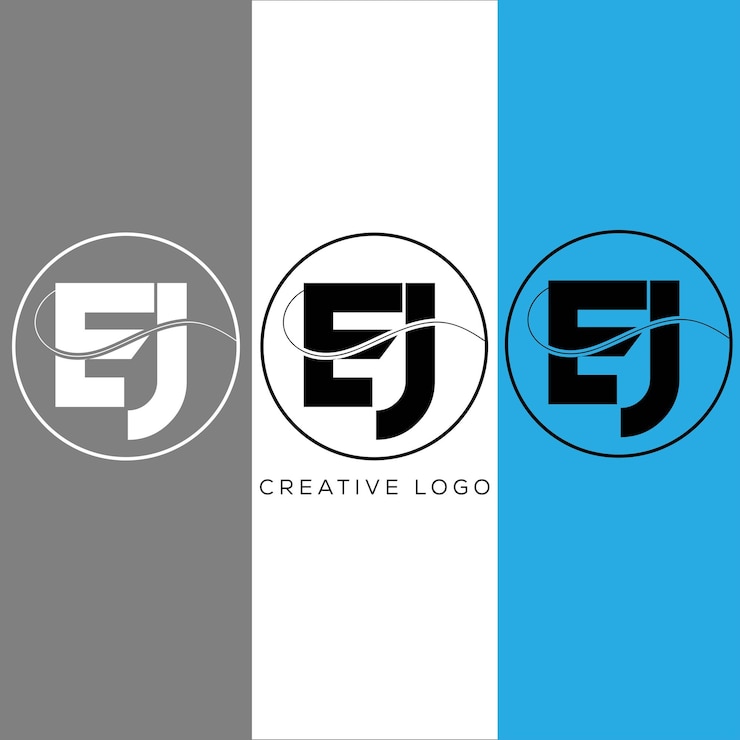 Vector ej initial letter logo design