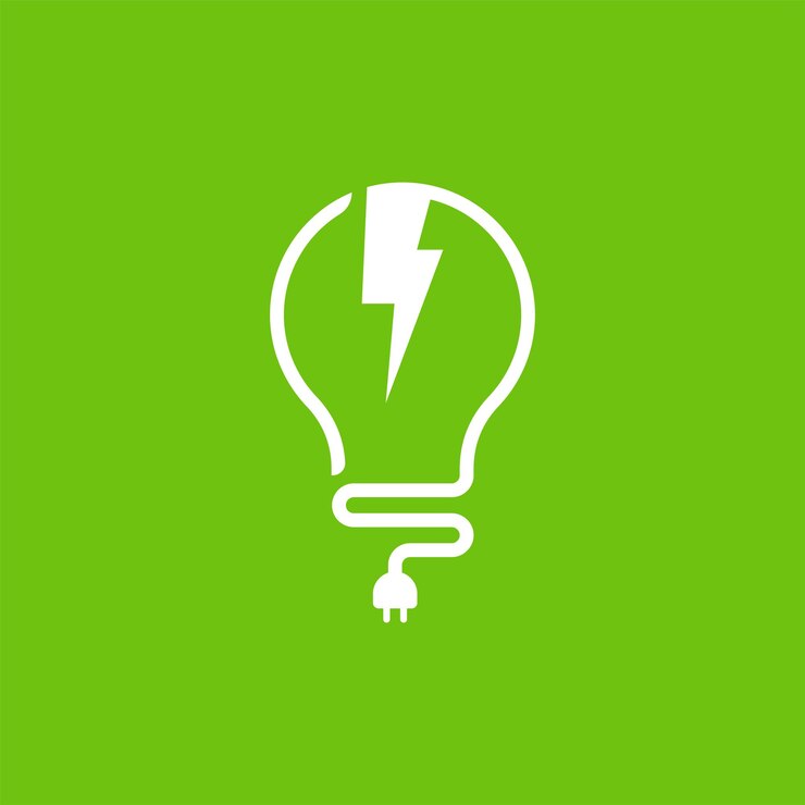 Vector electric bulb modern creative logo design vector