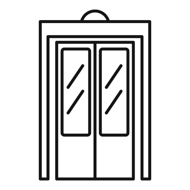 Electric elevator icon Outline electric elevator vector icon for web design isolated on white background