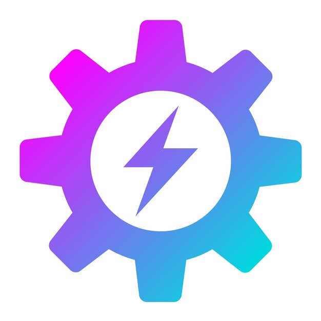 Electric gear Vector Icon Design Illustration