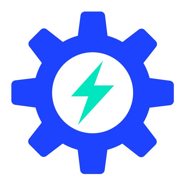 Electric gear Vector Icon Design Illustration
