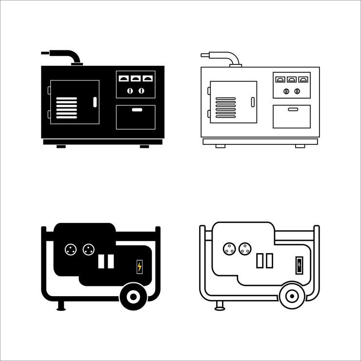 Vector electric generator icon