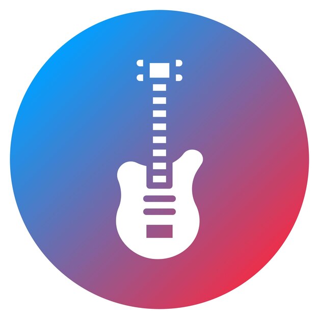 electric guitar icon vector image can be used for rock and roll