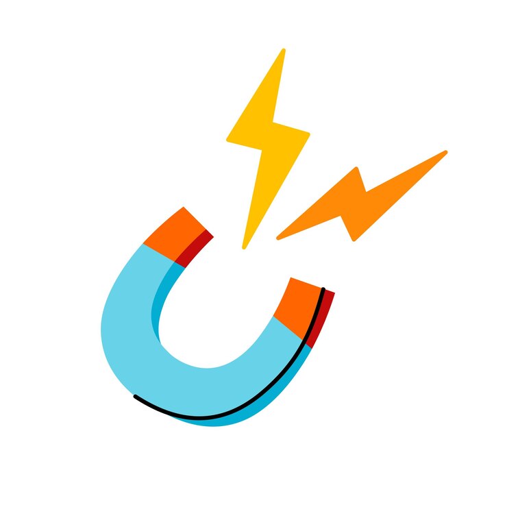 Vector electric magnet vector illustration