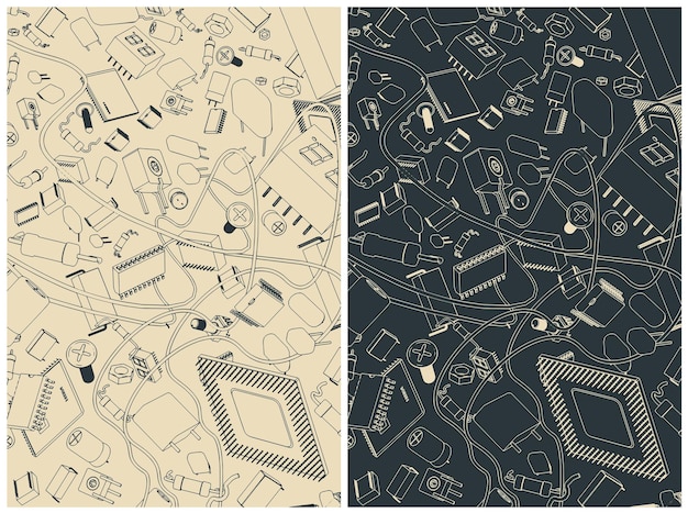 Electronic components illustrations