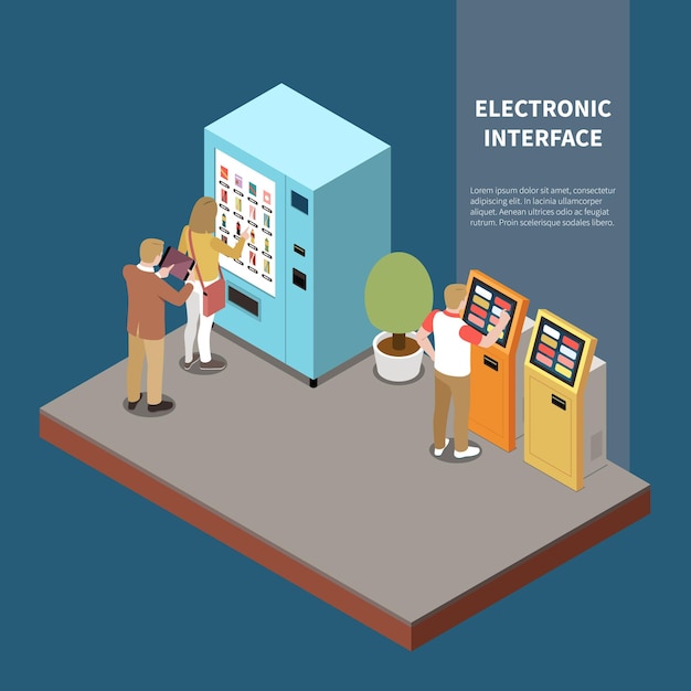 Electronic interface isometric composition