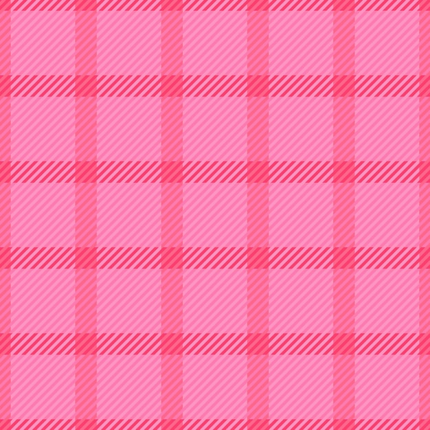 Elegance tartan plaid check feminine textile seamless vector Vichy texture background pattern fabric in pink and red colors