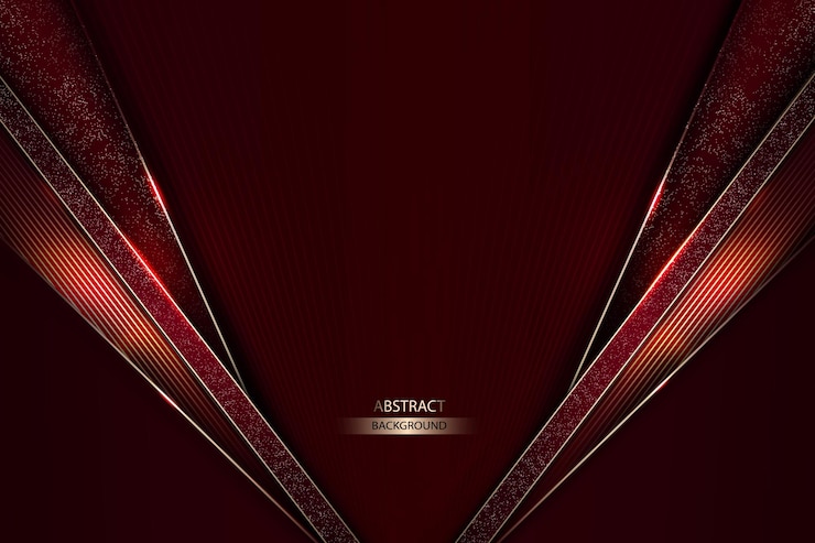 Elegant Abstract Geometric Background with Red and Gold Accents