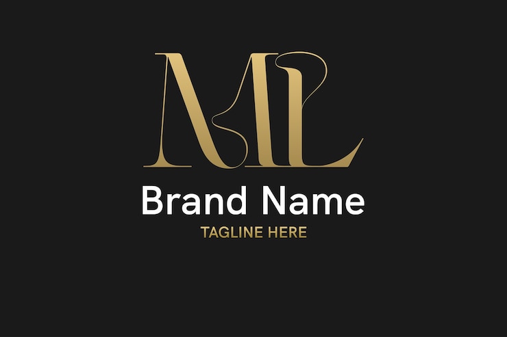 Vector elegant and creative logo solution with letter ml