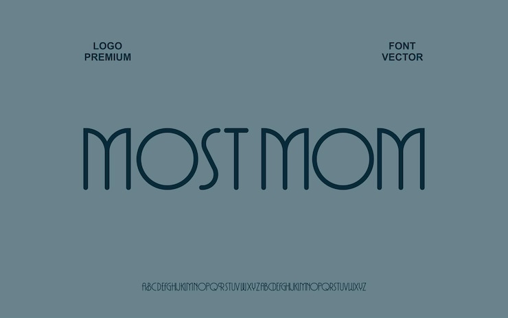 Vector elegant and luxury font typography fonts logo font premium vector
