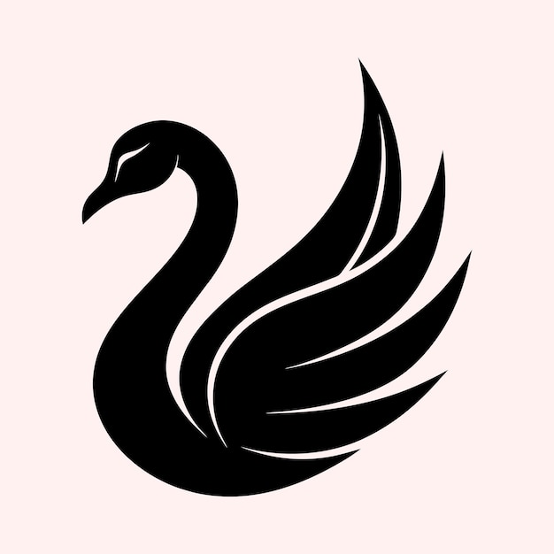 Elegant Black Swan Logo