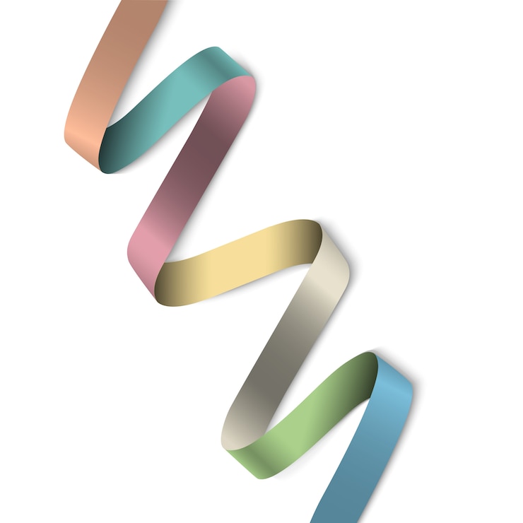 Vector elegant colorful ribbon banner for design