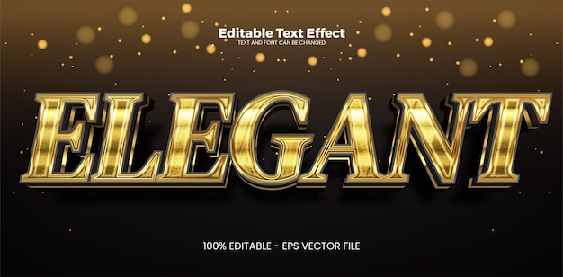 Elegant editable text effect in modern trend style