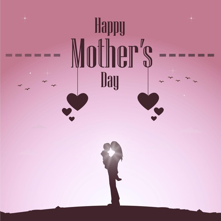 Vector elegant happy mother's day design on pink background