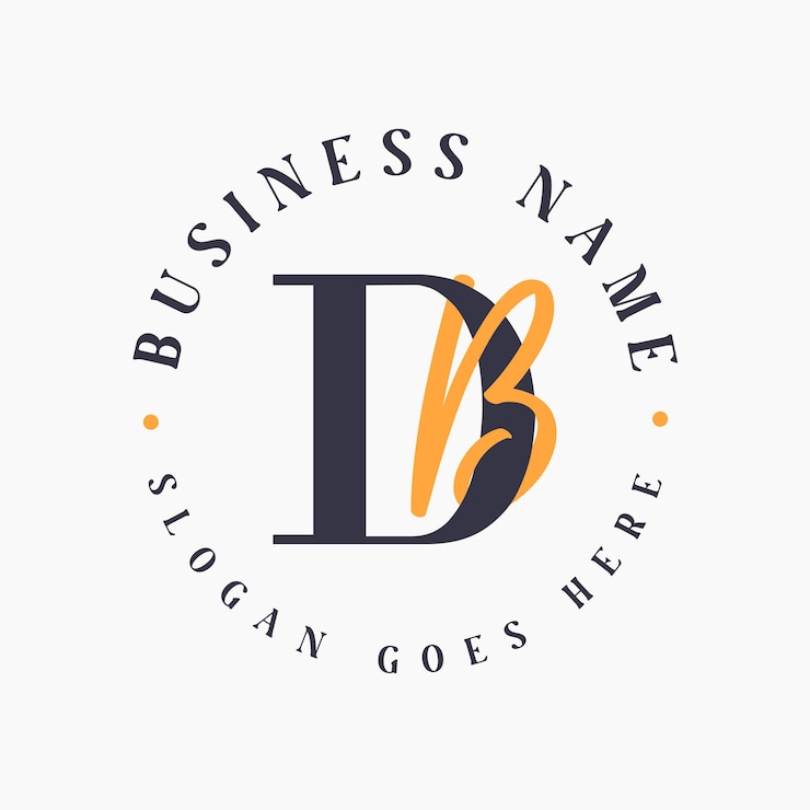 Vector elegant letter db initials logo for corporate branding db lettermark logo for fashion and beauty brands
