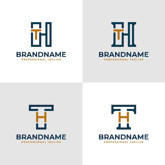 Elegant Letters HT and TH Monogram Logo suitable for business with TH or HT initials