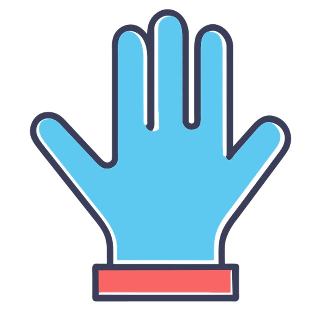 elegant long gloves icon offset fill