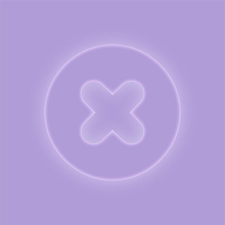 Vector elegant purple glow effect wrong icon on purple background
