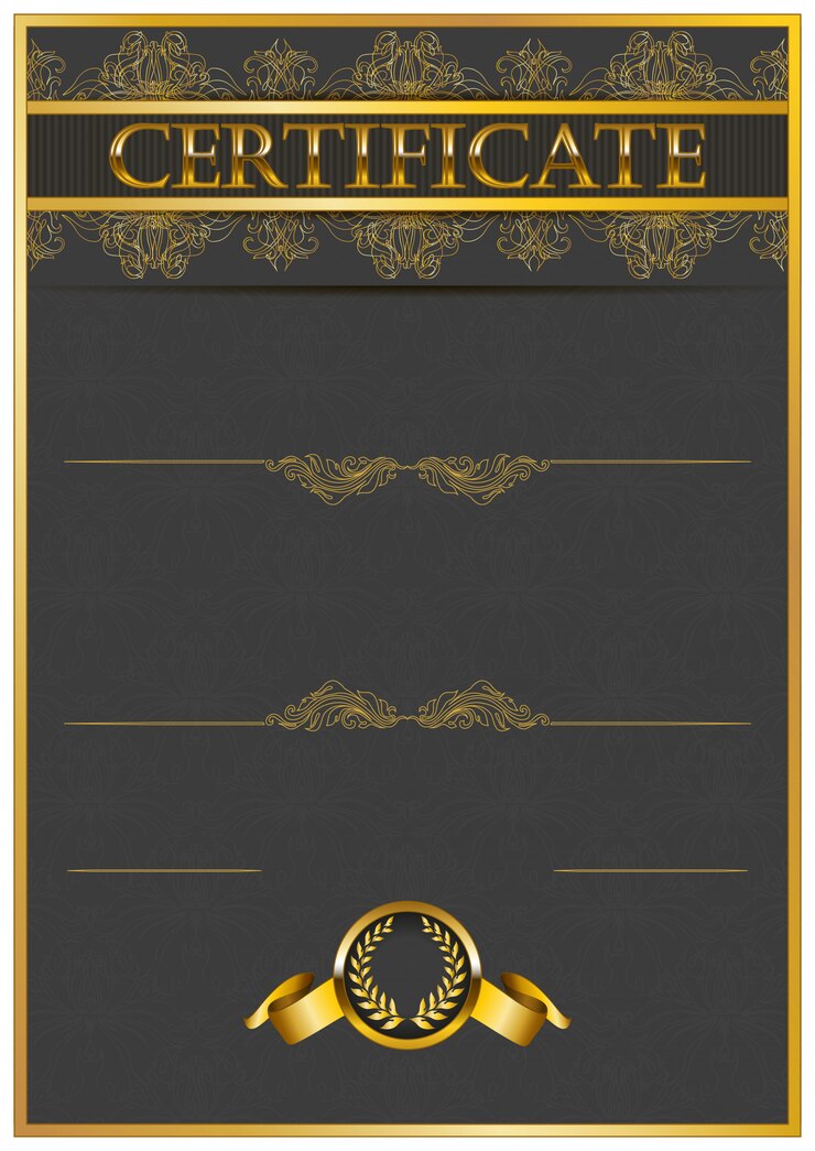 Vector elegant template of certificate