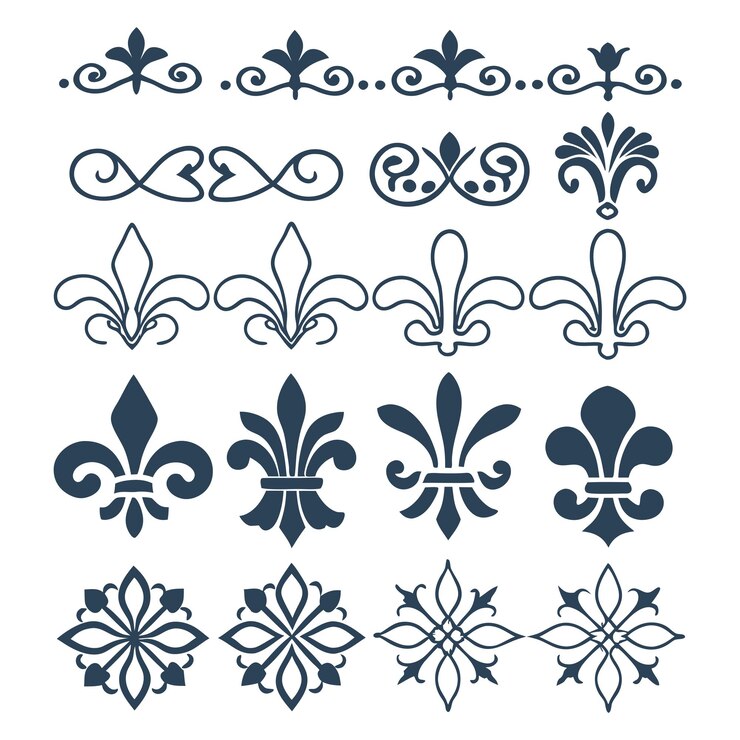 Elegant Vintage Ornamental Flourishes and Decorative Design Elements Set