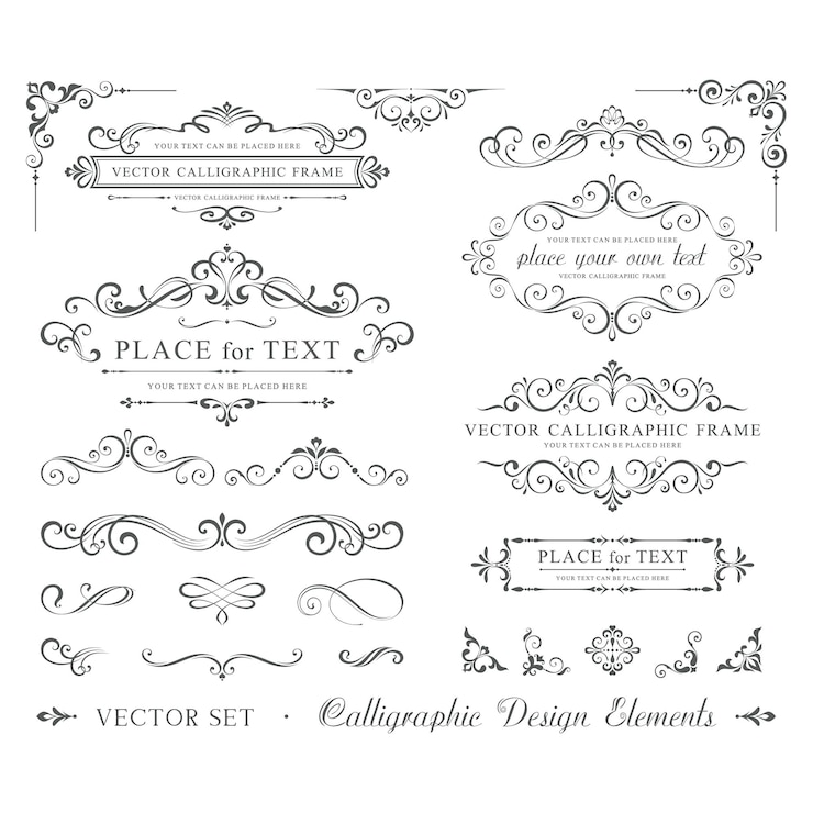 Vector elemen desain ornamen vintage vektor