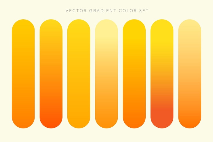 Vector elemen set warna gradien
