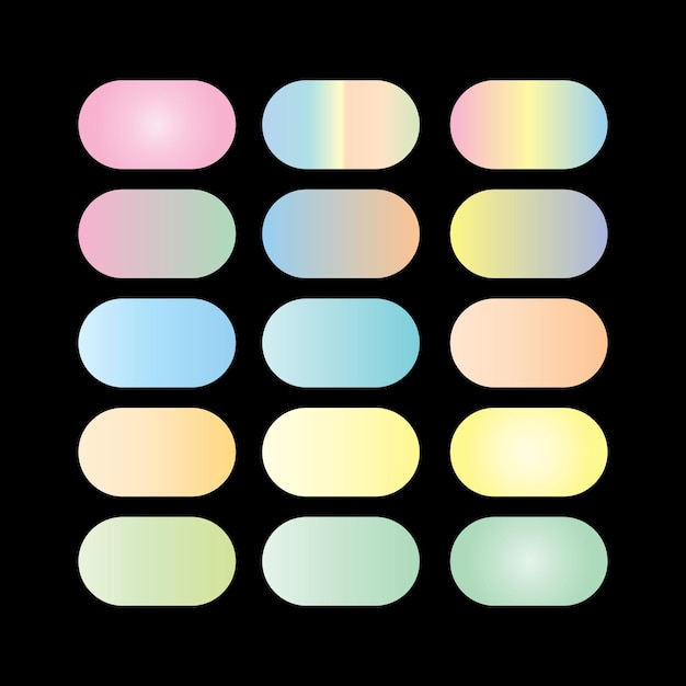 Elemen set warna gradien