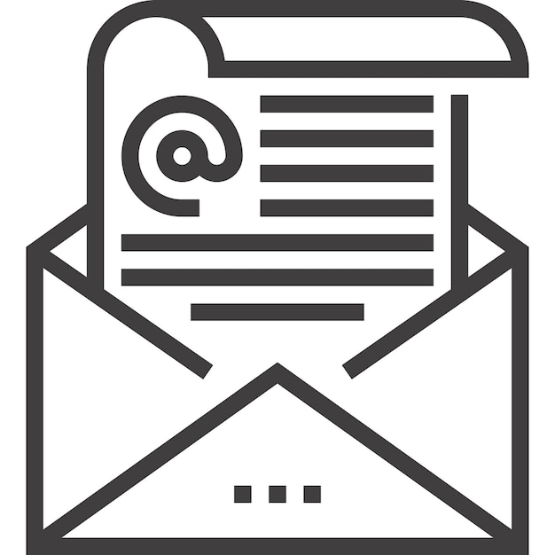 email flat line web icon