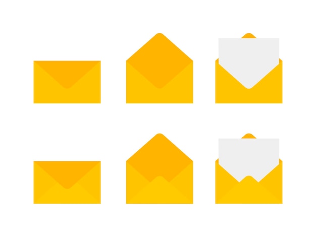 Email letter icon set. Modern vector illustrations. Contains such icons as inbox, receive, sent