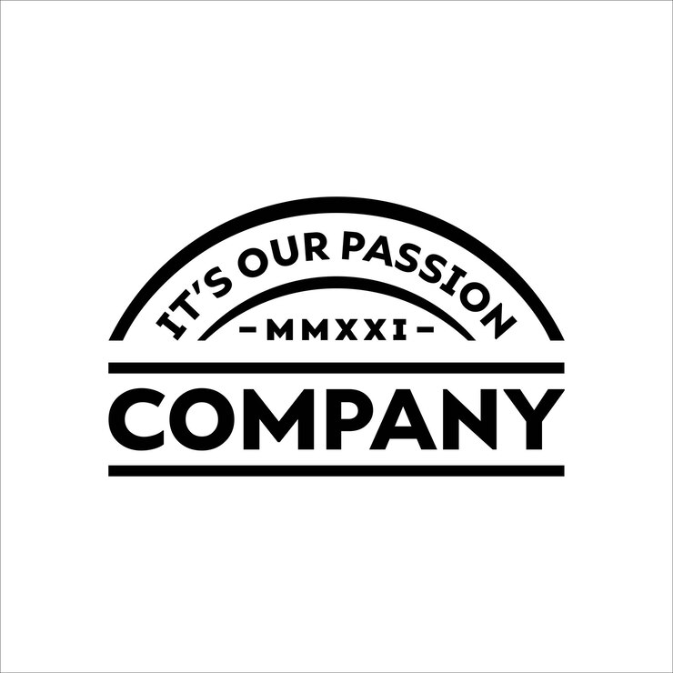 emblem typography logo design template