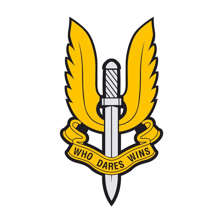 Vector emblem vektor layanan udara khusus. sas. unit khusus angkatan bersenjata inggris