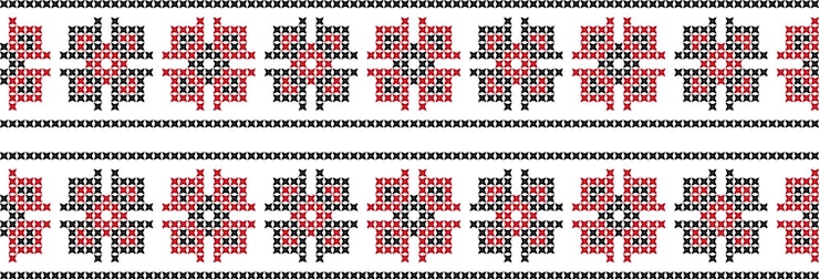 Vector embroidered crossstitch ornament national pattern ukrainian slavic