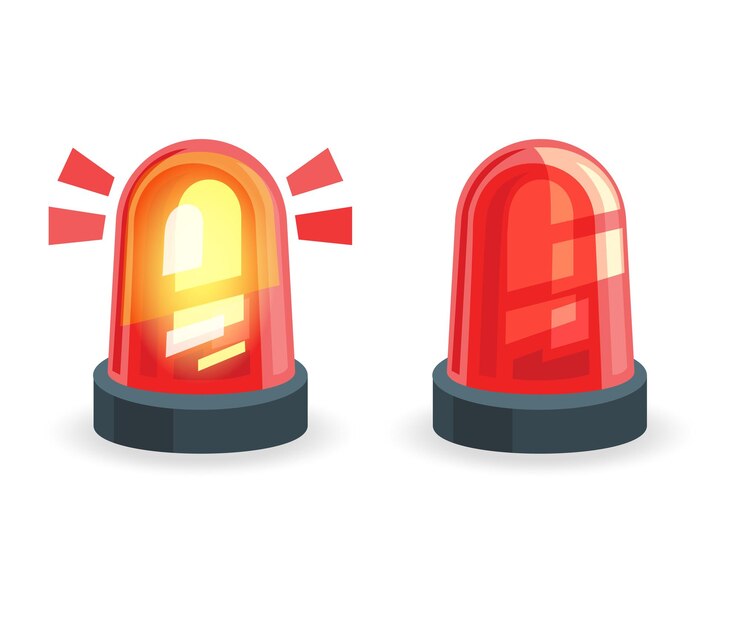 Vector emergency siren vector isolated illustration stock illustration