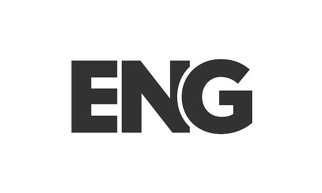 eng logo design template with strong and modern bold text initial based vector logotype featuring simple and minimal typography trendy company identity