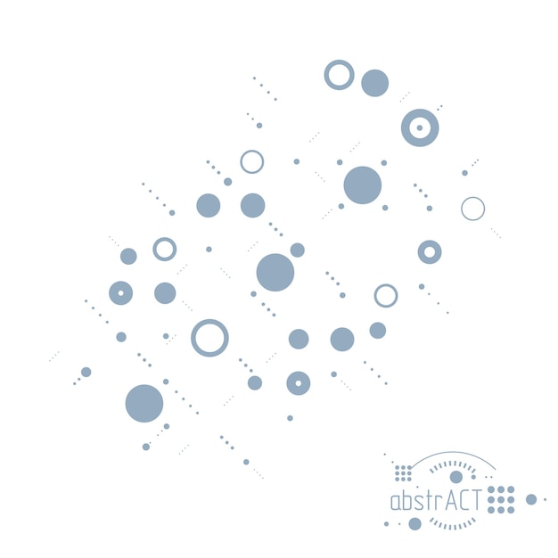 Engineering technological vector wallpaper made with circles and lines. Modern geometric composition can be used as template and layout. Abstract technical background.