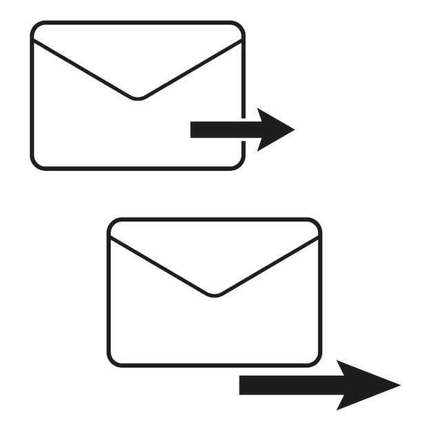 Envelope with arrow icon Simple mail symbol Vector illustration Communication concept