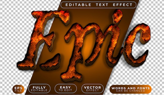 Epic Legend Myth Fable Fully Editable Vector Text File