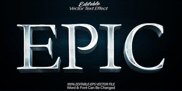 Epic Text Effect Editable Alphabet