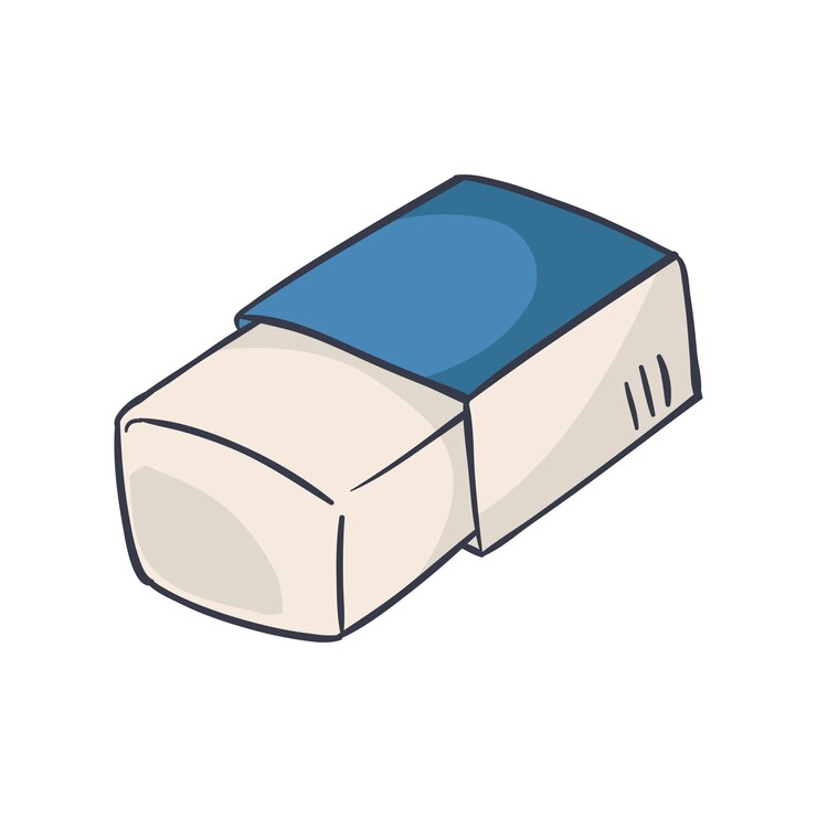 Vector eraser cartoon