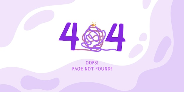Error 404 page not found website under development Suitable for web landing page UI mobile app banner template Vector illustration