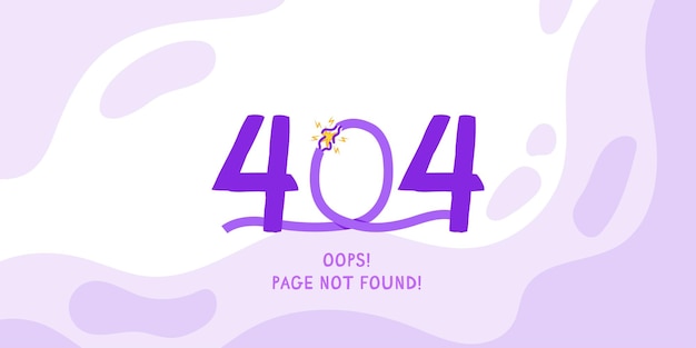 Error 404 page not found website under development Suitable for web landing page UI mobile app banner template Vector illustration