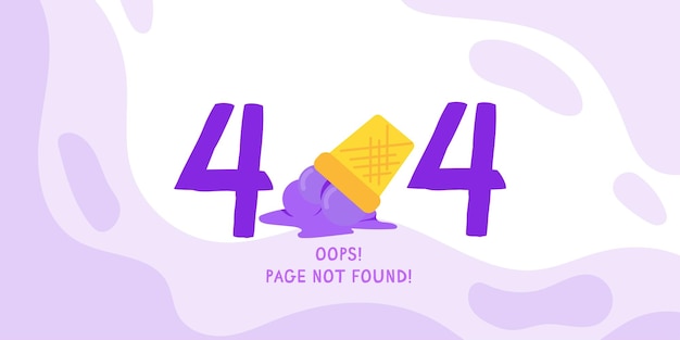 Error 404 page not found website under development Suitable for web landing page UI mobile app banner template Vector illustration